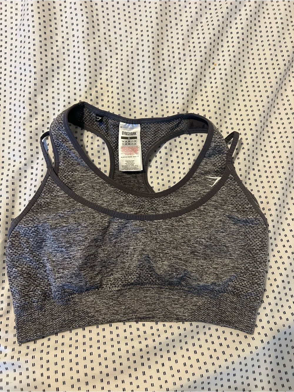 Gymshark Gray Seamless Racerback Sports Bra